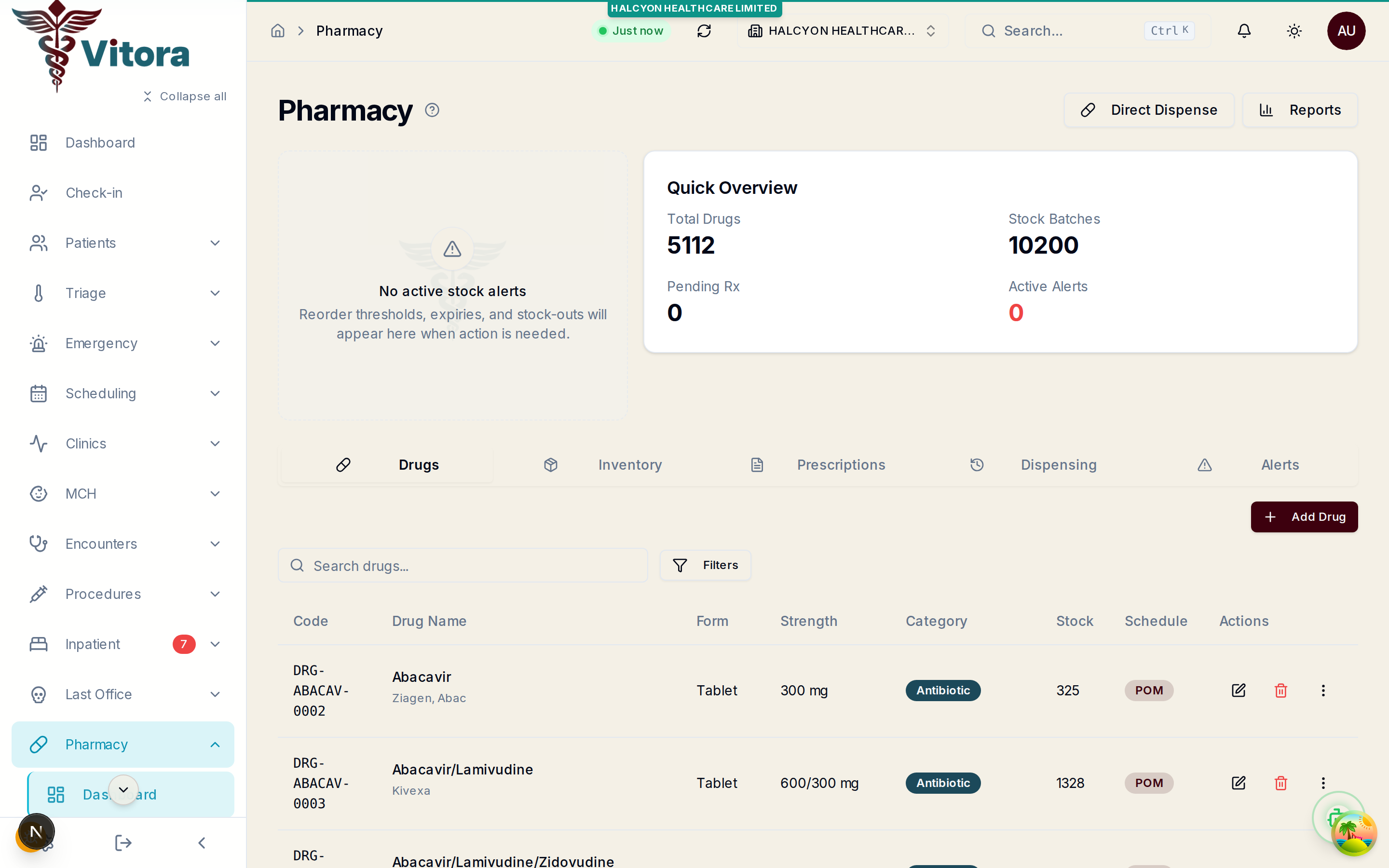 Pharmacy management with prescriptions